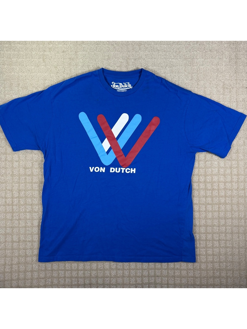 Von Dutch Blue Graphic Logo T-Shirt XXL
